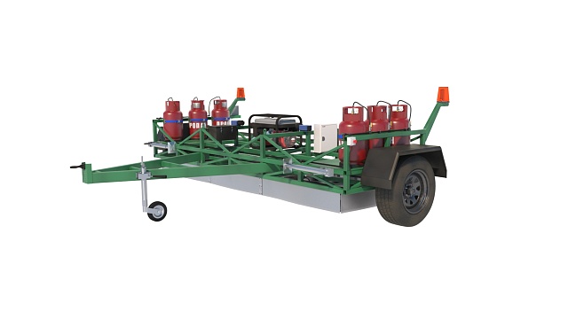 Установка инфракрасного нагрева асфальта на прицепе ИКН SP-400-TD